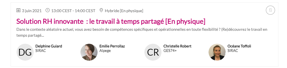 Solution RH innovante - le travail en temps partagé le jeudi 3 juin